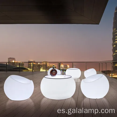 Mesa de té luminosa con diseño de muebles LED impermeables